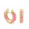 Lauren G. Adams Flowers by Orly - Small Huggie Earrings (Gold/Pink)